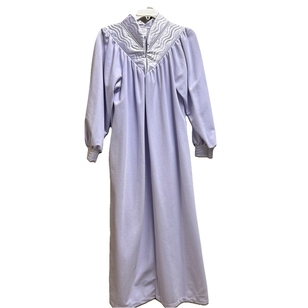 Donna Richard Gilligan & O'Malley S NWT  VTG Purple Fleece Zip Housecoat gown US